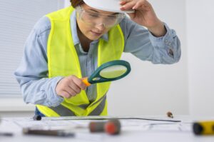 diagnostiqueur immobilier qui identifie une presence d'amiante